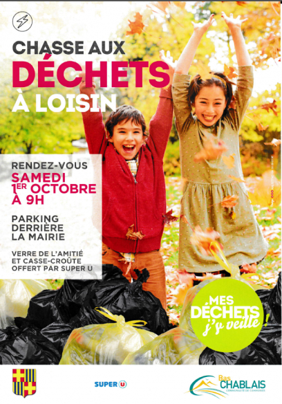 AFFICHE CHASSE AU DECHET LOISIN 1ER OCTOBRE